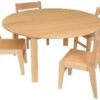 Round Wooden Kids Table for Group Activities