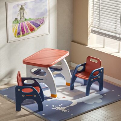 Children's Table & 2 Chairs Set for Playrooms