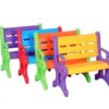 Kids Plastic Bench with Backrest & Armrests