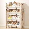 Giraffe Storage Shelf with Tilted Bins & Book Display