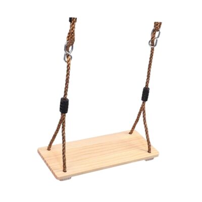 Wooden Swing Seat with Adjustable Rope for Kids