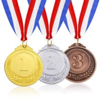Gold Silver & Bronze Award Medals with Ribbons