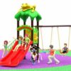 Poolside Playground Set with Twin Slides & Canopy