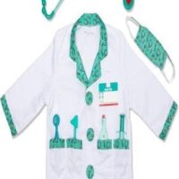 Kids Doctor Lab Coat Costume with Stethoscope & Mask