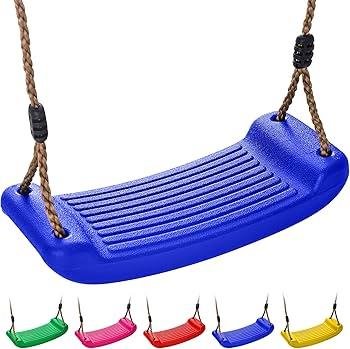 Kids Plastic Swing Seat with Rope for Garden Play