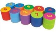 Soft Foam Number Cylinder Blocks for Play & Counting