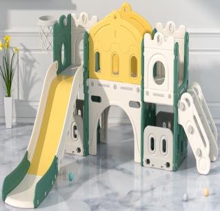 L-Shaped Stair Slide with Fully Closed Steps