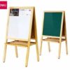 Double Sided Wooden Easel Whiteboard & Chalkboard