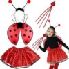 Ladybird Costume Set with Wings, Skirt, Headband & Wand